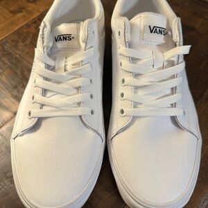 Vans White Leather Sneakers